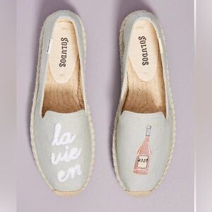 Soludos Pale Blue La Vie En Rosé Embroidered Espadrilles (from Anthropol…